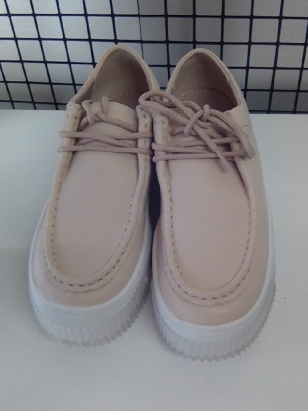 Call It Spring Blush Pink Platform Lace-Up Shoes